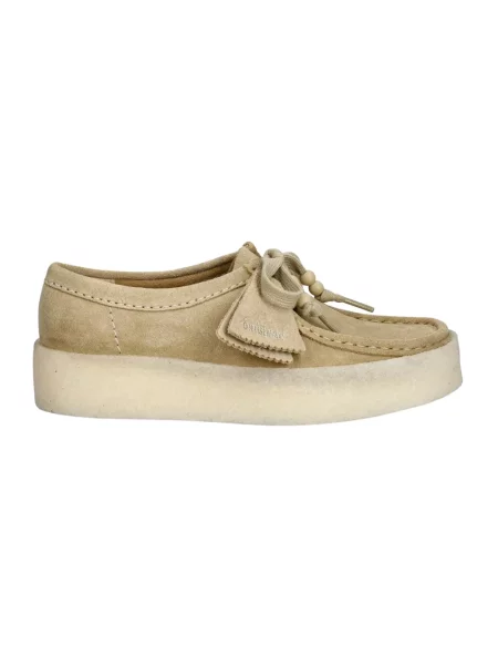 Clarks Originals Wallabee Cup mokasyny zamszowe zielone