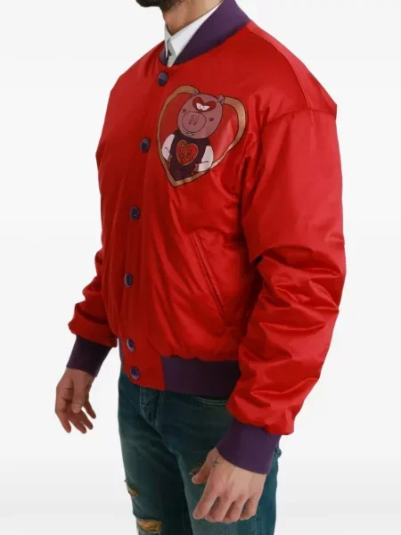 Geacă bomber Dolce & Gabbana roșu