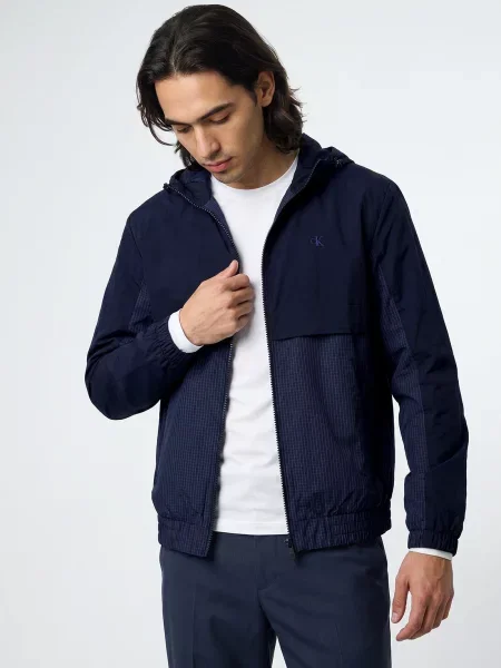 Geacă de blugi Calvin Klein Jeans albastru