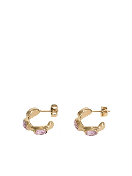 GUESS Cercei CRYSTAL LOVE auriu roz