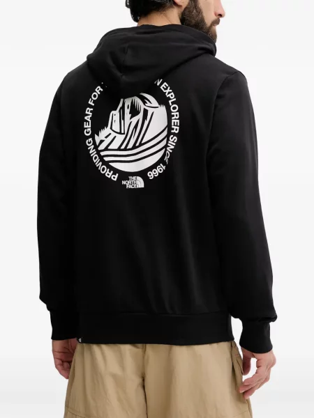 Суичър с качулка The North Face с принт черно