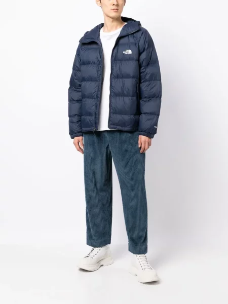 Geacă The North Face cu glugă albastru