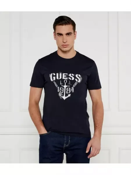 GUESS Póló Marine kék
