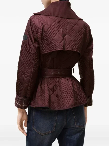 Geacă Burberry în carouri roșu