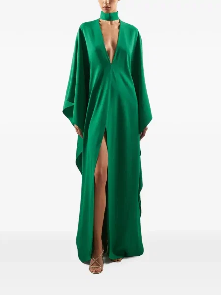 Rochie maxi Taller Marmo din crep verde
