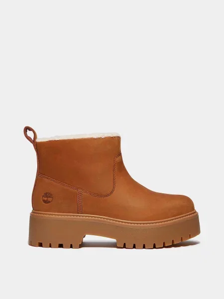 Ботинки Timberland из нубука коричневые