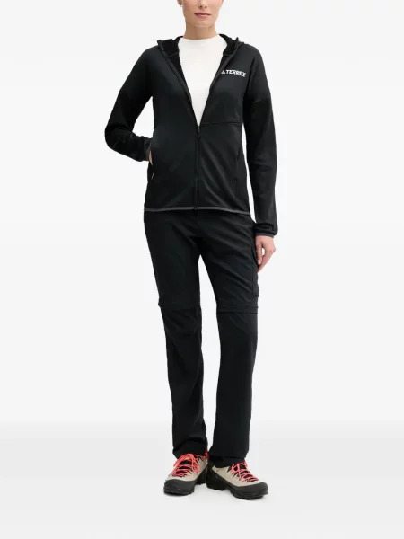 Pantaloni Adidas tricotate cu autograf alergare albastru