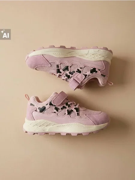 Sinsay Tenisky na suchý s motivem krávy pastelová růžová