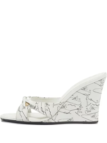 Sandale Tod's cu funde cu pană alb