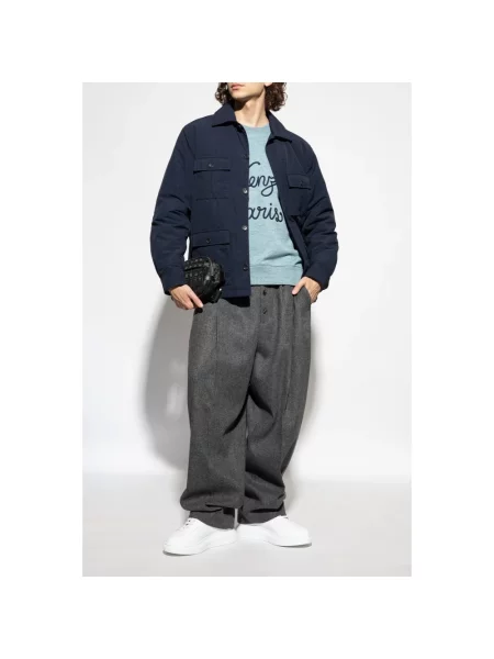 Bluza Kenzo z logo niebieska