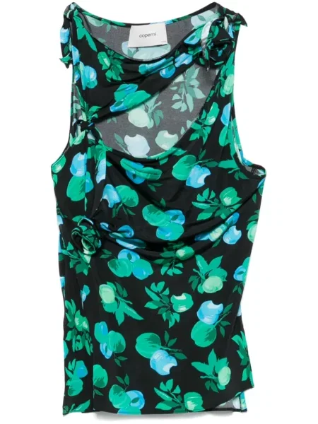 Top Coperni cu model floral negru