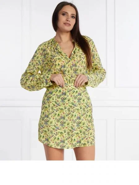 Zadig&Voltaire De satin bluză | Relaxed fit galben