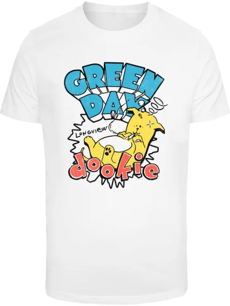 Merchcode Tricou Green Day Dookie albastru / galben / negru alb