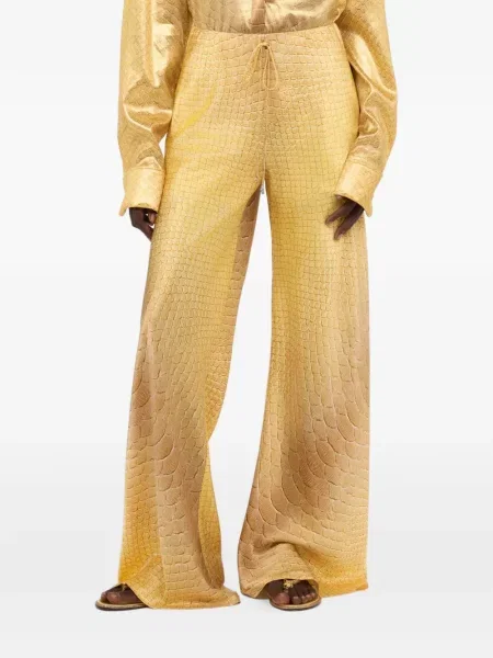 Pantaloni palazzo Roberto Cavalli cu imagine