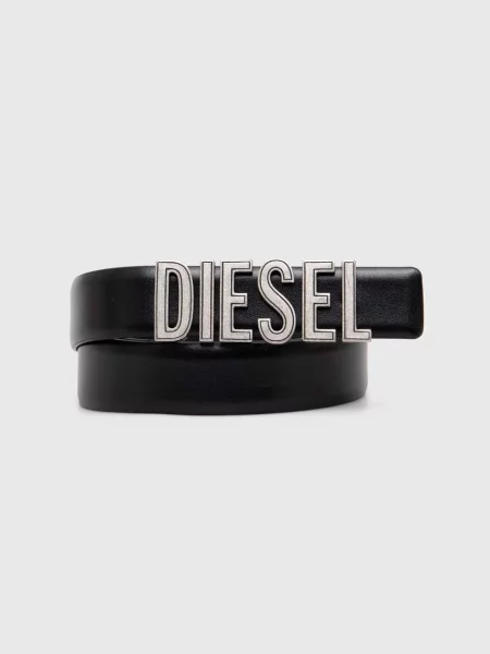 Kožený pásek Diesel B-DIESEL RIVETS BELT dámský černá