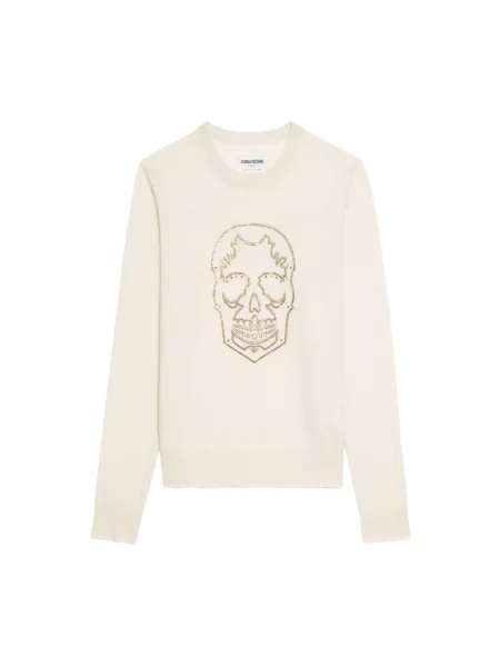 Sweter Zadig & Voltaire z kaszmiru beżowy