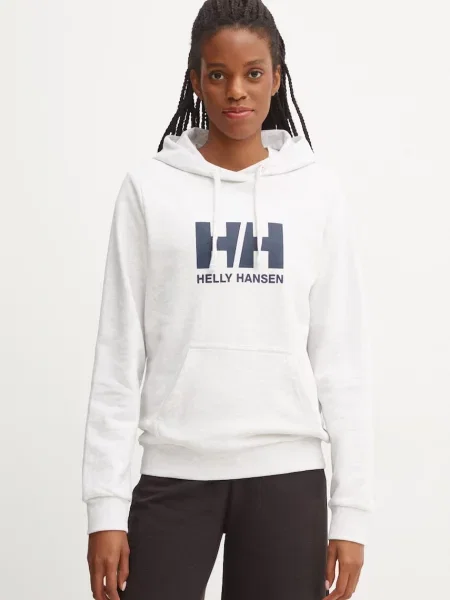 Кофта Helly Hansen з капюшоном з принтом сірий