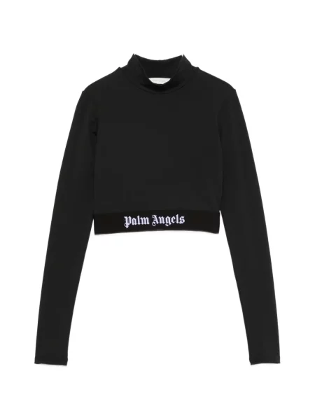 Decupat top Palm Angels cu autograf negru