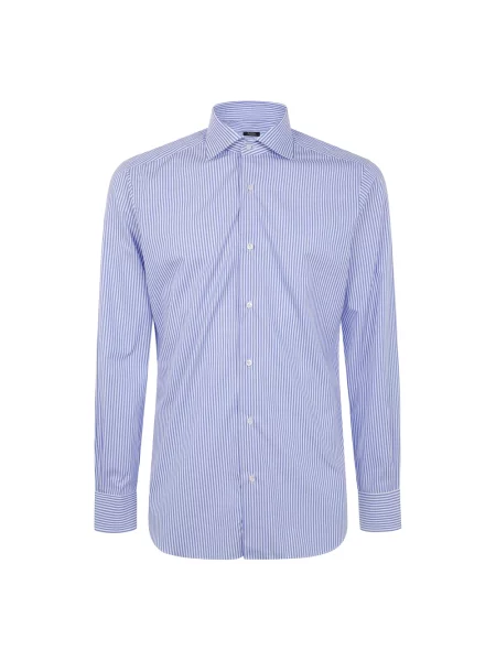 Koszula Barba Napoli popelinowa niebieska
