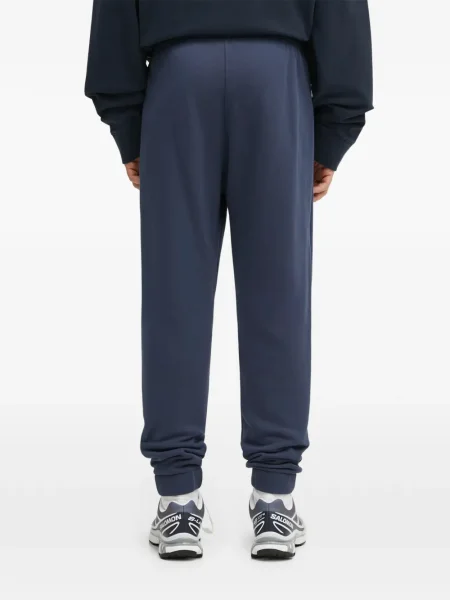Pantaloni Maison Kitsune cu broderie alergare albastru