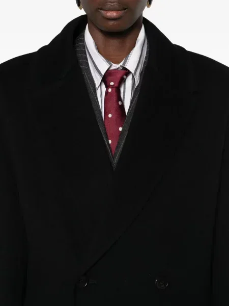 Palton Saint Laurent de lână negru