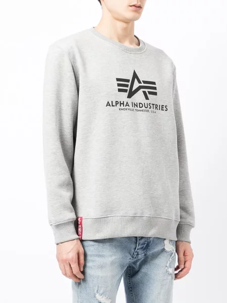 Hanorac Alpha Industries cu imagine gri