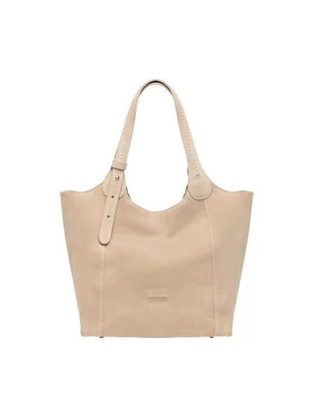 Torebka Nerogiardini zamszowa beżowa