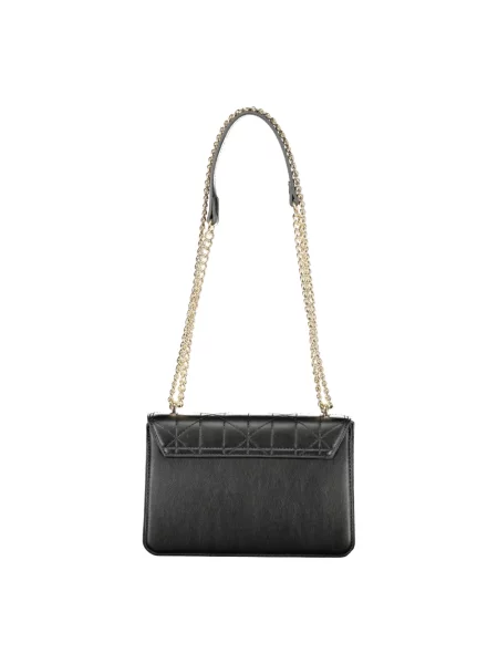 Lniana torebka Valentino By Mario Valentino czarna