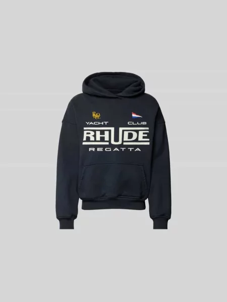 Bluza z kapturem o kroju regular fit z nadrukiem z logo Rhude