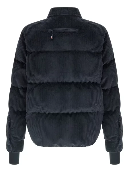 Geacă cu puf Moncler Grenoble de catifea cord albastru