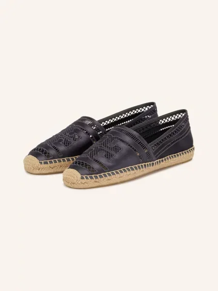 Tory Burch Espadrilky Open Weave tmavě modrá béžová