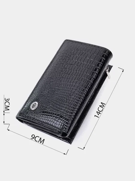 Кожаный кошелек St Leather Accessories черный