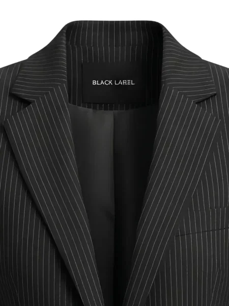 Ριγέ μπλέιζερ Rundholz Black Label με σχέδιο μαύρο