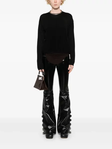 Vilnonis megztinis Rick Owens juoda