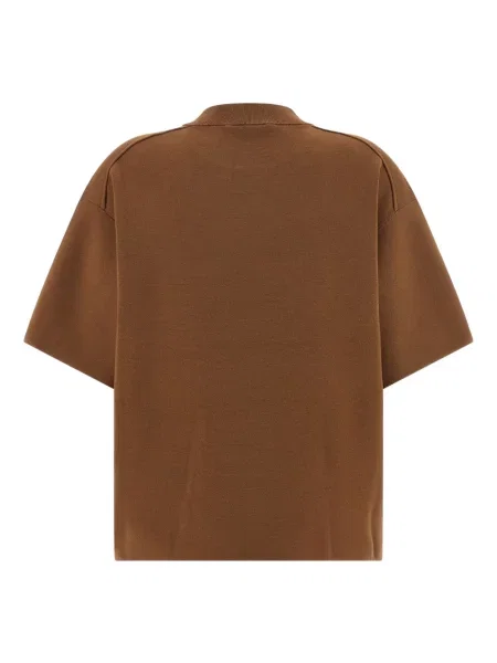 Top Max Mara cu decolteu în U maro