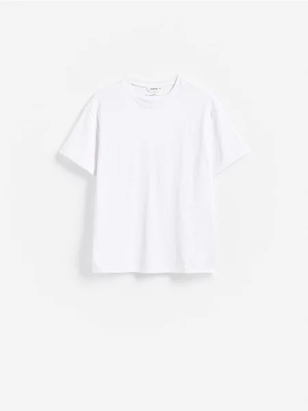 Reserved Tricou boxy cu adaos de alb