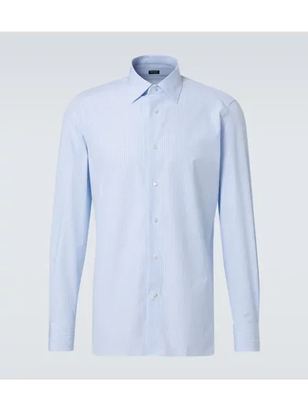 Pruhovaná košile Zegna modrá