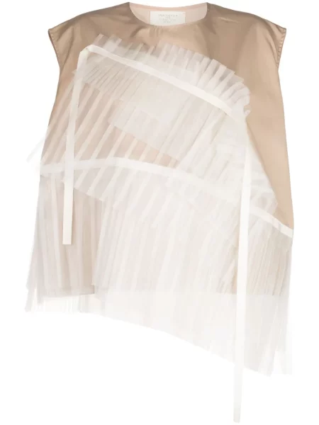 Podkoszulka Shanshan Ruan asymetryczna brązowa