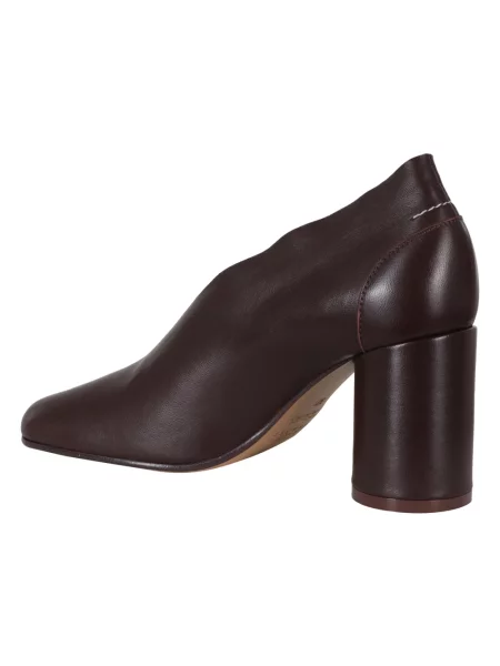 Czółenka Mm6 Maison Margiela skórzana brązowa