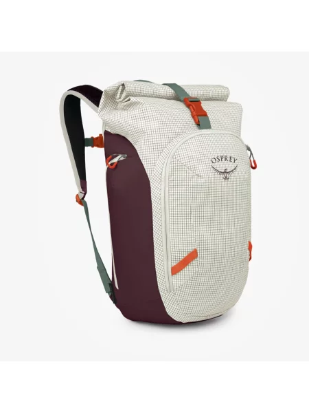 Geantă Osprey Transporter Roll Top Mystery White/ Moody Burgundy Universal alb