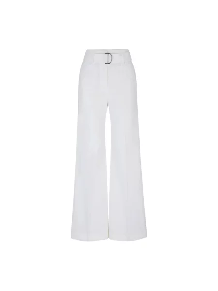 Spodnie Hugo Boss z wysoką talią białe
