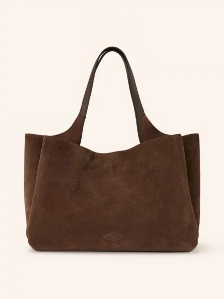 Tod's Shopper Apa 2 Manici Media T Pendente tmavě hnědá
