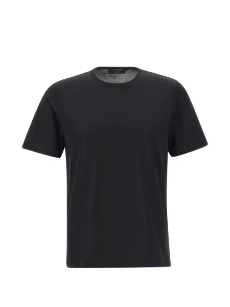 Tricou Gran Sasso cu decolteu rotund negru