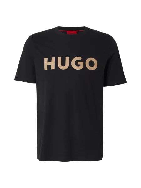 HUGO Tricou Dulivio bej negru