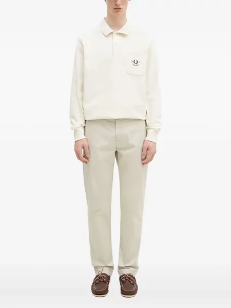 Polo Fred Perry cu broderie alb