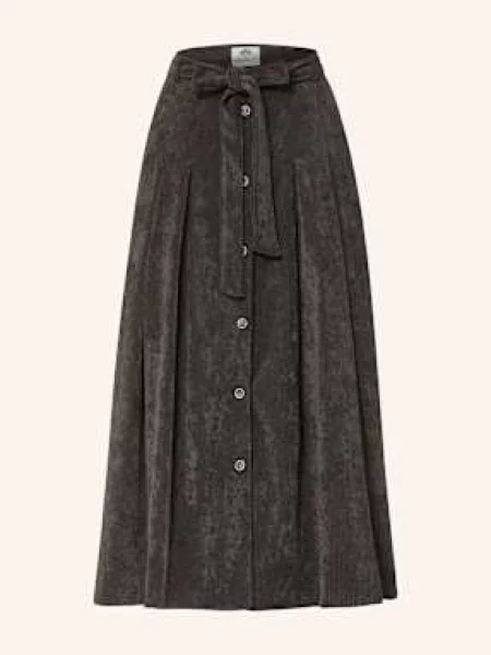 Berwin & Wolff Spódnica Do Stroju Ludowego Ze Sztruksu grau