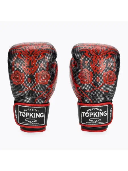 Топ King Boxing Dragon червени/черни боксови ръкавици черно