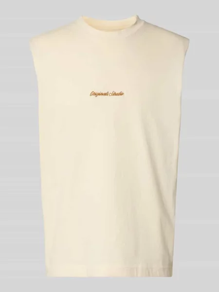 T-shirt z haftem Jack & Jones biała