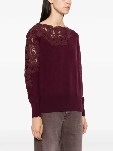 Pulover Ermanno Scervino din dantelă violet