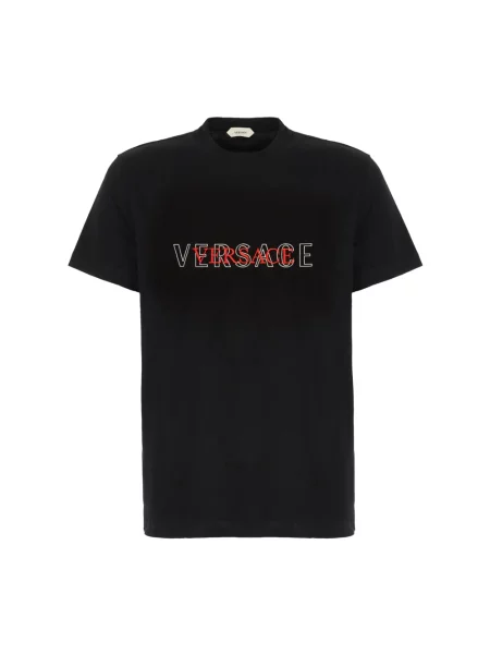 Koszulka Versace z logo czarna